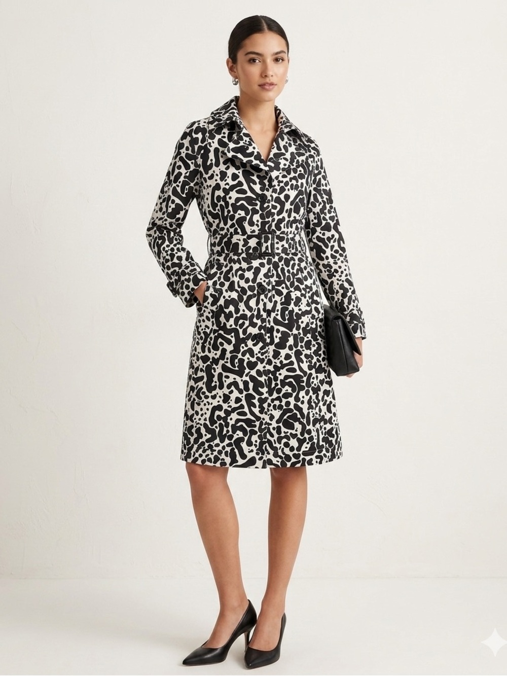 Lita By Ciara AMOUR COAT IN KING CHEETAH PRINT Trench Coat  Size 2XS. H